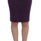 Elegant Purple Pencil Skirt