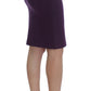 Elegant Purple Pencil Skirt