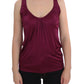 Elegant Purple Rayon Cami Blouse