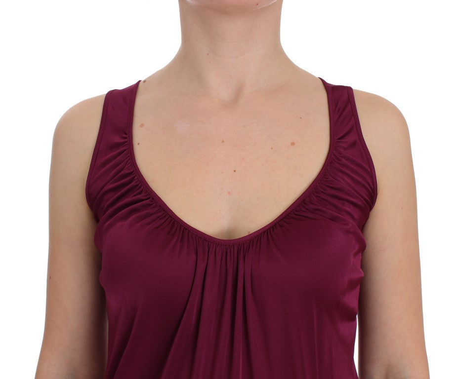 Elegant Purple Rayon Cami Blouse