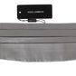 Elegant Silver Silk Cummerbund