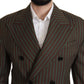 Multicolor Striped Double Breasted Blazer