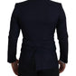 Elegant Single Breasted Wool Silk Blazer