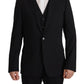 Elegant Black Martini Blazer and Vest Ensemble