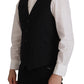 Elegant Black Martini Blazer and Vest Ensemble