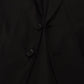 Elegant Black Cotton-Wool Blend Blazer Jacket