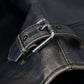 Black Leather Zipper Biker Coat Jacket