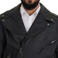 Elegant Black Leather Biker Jacket