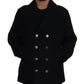 Elegant Double Breasted Wool Overcoat