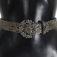 Embellished Sequined Wide Waist Belt