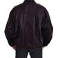 Elegant Bordeaux Collared Jacket