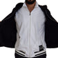 Elegant Black Bomber Jacket with Hood