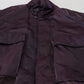 Purple Nylon Collared Biker Coat Jacket