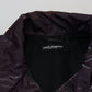 Purple Nylon Collared Biker Coat Jacket