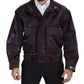 Purple Nylon Collared Biker Coat Jacket