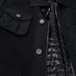 Elegant Full Zip Black Wool Blend Jacket