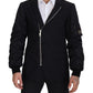 Elegant Black Virgin Wool Jacket