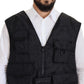 Elegant Sleeveless Vest Jacket in Black