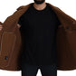 Elegant Double Breasted Brown Jacket