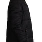 Elegant Black Hooded Parka Winter Jacket