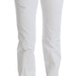 Chic Slim Fit White Cotton Jeans