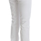 Chic Slim Fit White Cotton Jeans