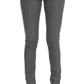 Chic Gray Slim-Fit Designer Jeans