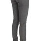 Chic Gray Slim-Fit Designer Jeans