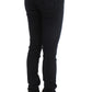 Sleek Slim Fit Designer Jeans in Classic Black