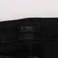 Sleek Slim Fit Designer Jeans in Classic Black