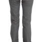 Elegant Gray Regular Fit Jeans