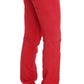 Chic Red Slim Fit Jeans