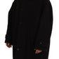 Elegant Black Alpaca Wool Blend Jacket