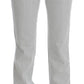 Chic Gray Slim Fit Designer Jeans