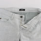 Chic Gray Slim Fit Designer Jeans