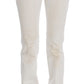 Chic White Slim Fit Designer Jeans