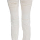 Chic White Slim Fit Designer Jeans