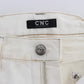 Chic White Slim Fit Designer Jeans