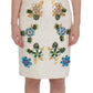 Elegant Floral Brocade Sheath Dress