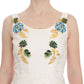 Elegant Floral Brocade Sheath Dress