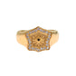 Elegant Men's Gold Plated Silver Ring