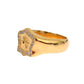 Elegant Men's Gold Plated Silver Ring