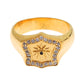 Elegant Men's Gold Plated Silver Ring