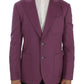 Elegant Purple Cashmere-Silk Blend Blazer