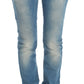 Sleek Blue Slim Fit Designer Jeans