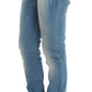 Sleek Blue Slim Fit Designer Jeans