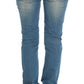 Sleek Blue Slim Fit Designer Jeans