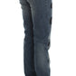 Chic Slim Fit Bootcut Jeans in Blue Wash