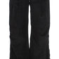 Chic Black Wide Leg Cotton Jeans