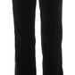 Elegant Black Wide Leg Silk Blend Pants